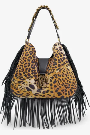 Roberto Cavalli Shoulder Bag With Monogram Rc And Fringes - Female Bags Unica