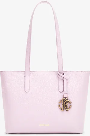 Roberto Cavalli Medium Leather Shopper With Rc Charm - Female Shopping Bags Unica