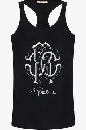 Roberto Cavalli Tank Top With Monogram Rc - Woman Blouses & Tops Xs