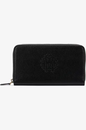 Roberto Cavalli Leather Wallet With Monogram Rc - Woman Small Leather Goods Unica
