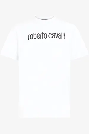 Roberto Cavalli T-shirt With Lettering - Man T-shirts And Polos S