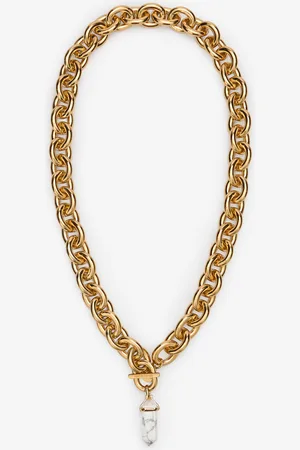 Roberto Cavalli Chain Necklace With Stone Pendant - Female Fashion Jewelry Unica