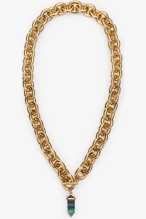 Roberto Cavalli Chain Necklace With Stone Pendant - Female Fashion Jewelry Unica