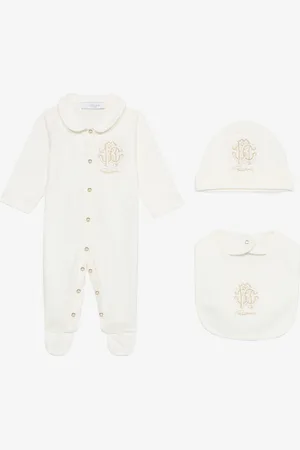 Roberto Cavalli Kit: Beanie, Bib, And Romper - Ready To Wear 01m