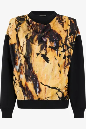 Roberto Cavalli Marble Print Sweatshirt - Female Sweatshirts S