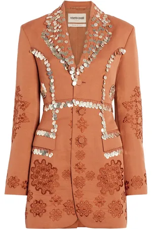 Roberto Cavalli Paillettes Embroidered Tailored Jacket - Female Special Selection 40