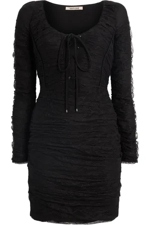 Roberto Cavalli Corset Front Gathered Lace Dress - Female Ready To Wear 38