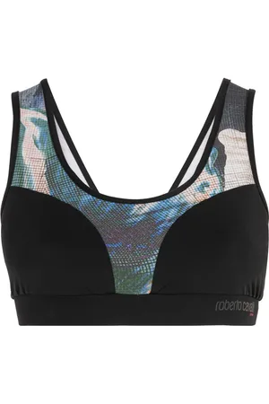 Roberto Cavalli Abstract-print Logo Crop Top - Female Ready To Wear Xs