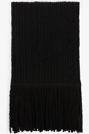 Roberto Cavalli Ribbed-knit Wool Scarf - Male Scarves & Silks Unica