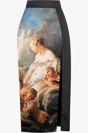 Roberto Cavalli Graphic-print Mid-length Pencil Skirt - Female Skirts 42