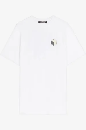 Roberto Cavalli Graphic-print Cotton T-shirt - Male T-shirts And Polos S