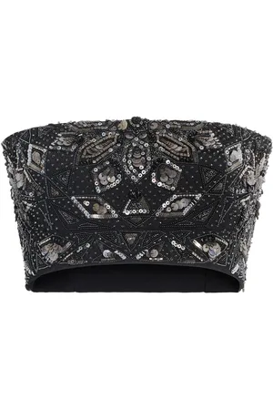 Roberto Cavalli Sequin Embroidered Crop Top - Female Ready To Wear 40