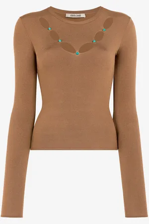 Roberto Cavalli Knit Top With Cut-out - Female Knitwear 38