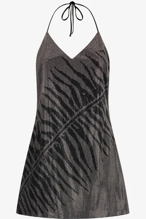 Roberto Cavalli Mini Dress With White Tigress Print - Female Dresses 38