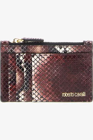 Roberto Cavalli Logo-print Leather Clutch - Female Accessories Unica