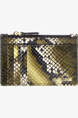 Roberto Cavalli Logo-print Leather Clutch - Female Accessories Unica