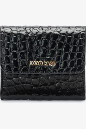 Roberto Cavalli Cardholder With Crocodile Print - Female Small Leather Goods Unica