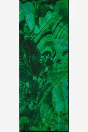 Roberto Cavalli Silk Scarf With Malachite Print - Female Scarves & Silks Unica