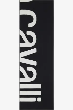 Roberto Cavalli Wool Blend Scarf With Logo - Female Scarves & Silks Unica