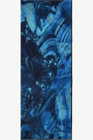 Roberto Cavalli Silk Scarf With Malachite Print - Female Scarves & Silks Unica