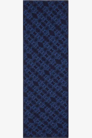 Roberto Cavalli Wool Blend Scarf With Rc Monogram And Logo - Male Scarves & Silks Unica
