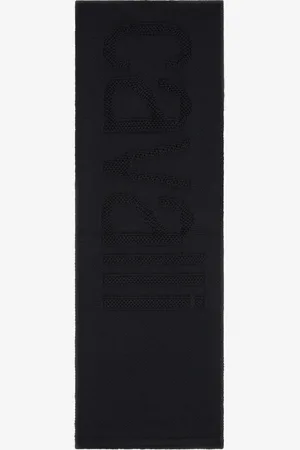 Roberto Cavalli Wool Blend Scarf With Logo Workmanship - Female Scarves & Silks Unica