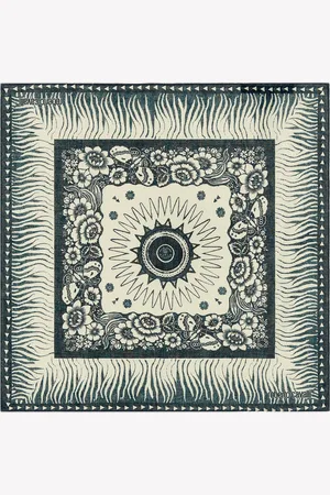 Roberto Cavalli Cotton Scarf With Zebra Pattern And Logo - Male Scarves & Silks Unica