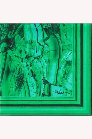 Roberto Cavalli Silk Scarf With Malachite Print - Female Scarves & Silks Unica