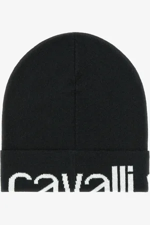 Roberto Cavalli Wool Blend Beanie With Logo - Female Hats Unica
