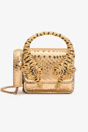 Roberto Cavalli Snake-effect Roar Phone Case - Female Mini Bags Unica