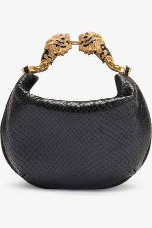 Roberto Cavalli Mini Hobo Roar Bag With Snake Print - Female Shoulder Bags Unica