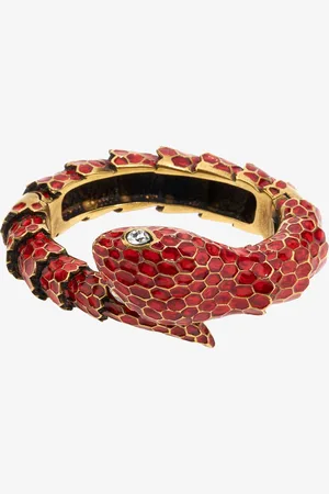 Roberto Cavalli Bracelet With Snake And Crystals - Female Accessories Unica