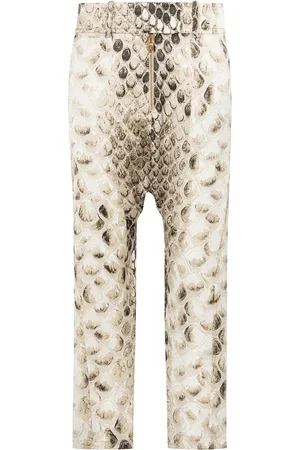 Roberto Cavalli Panther Head Silk Crop Top - Female Ready To Wear 44