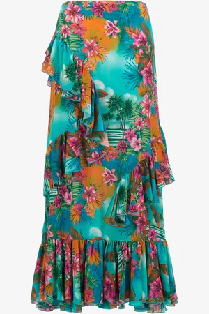 Roberto Cavalli Hawaii Print Skirt - Female Skirts 40