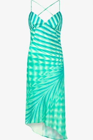 Roberto Cavalli Asymmetric Dress With All-over Print - Female Slip Dresses 40