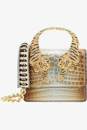 Roberto Cavalli Medium Roar Shoulder Bag With Jewel Tigers - Female Shoulder Bags Unica