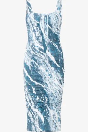 Roberto Cavalli Marble-print Midi Dress - Female Dresses 38