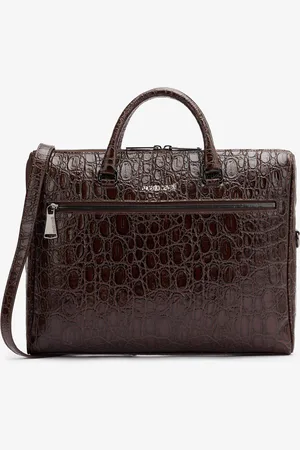 Roberto Cavalli Crocodile-print Document Bag - Male Bags Unica