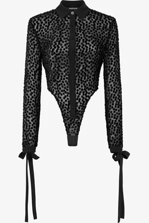 Roberto Cavalli Polka-dot Shirt-style Bodysuit - Female Blouses & Tops 38