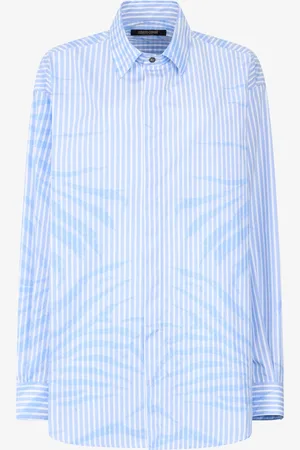 Roberto Cavalli Striped Shirt With Zebra Pattern - Male Shirts 48