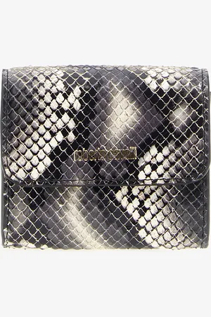 Roberto Cavalli Logo Small Wallet In Printed Leather - Female Accessories Unica