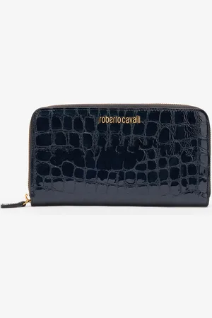 Roberto Cavalli Wallet With Crocodile Print - Female Small Leather Goods Unica