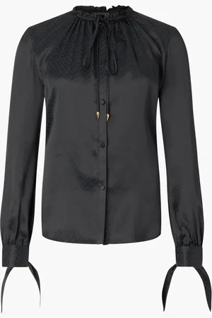 Roberto Cavalli Snake-effect Silk Shirt - Female Silk Shirts 38