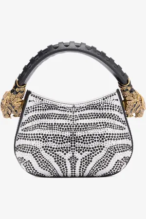 Roberto Cavalli Mini Roar Bag With Rhinestoned Zebra Pattern - Female Mini Bags Unica