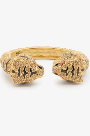 Roberto Cavalli Bangle With Tiger Heads - Female Fashion Jewelry Unica
