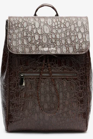 Roberto Cavalli Crocodile Scale-effect Backpack - Male Backpacks & Fannypacks Unica