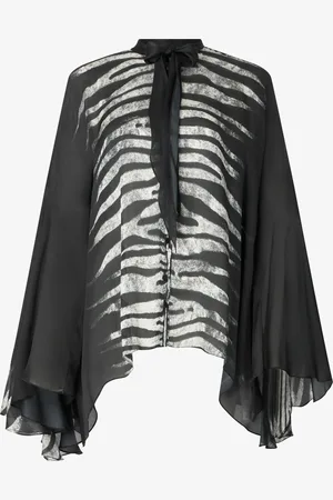 Roberto Cavalli Zebra-print Caftan-style Shirt - Female Blouses & Tops 40