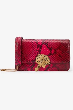 Roberto Cavalli Python And Tiger-print Bag - Female Mini Bags Unica
