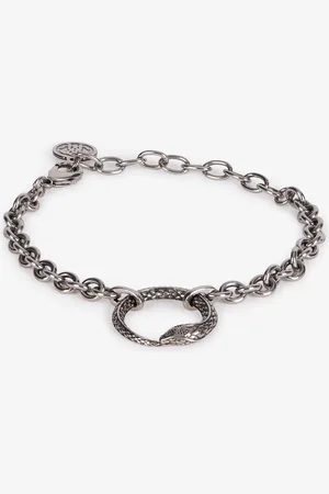 Roberto Cavalli Bracelet With Snake Charm - Male Fashion Jewelry Unica