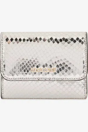 Roberto Cavalli Laminated Cardholder With Snake Print - Female Small Leather Goods Unica
